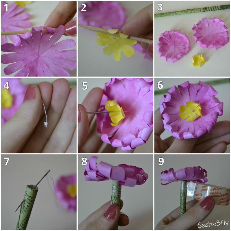 Как сделать цветы своими руками на 8 Марта (мастер-класс)